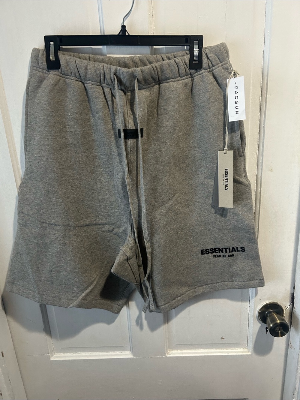Essentials Gray Athletic Sweat Shorts with Drawstring new with tags
